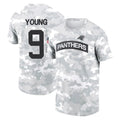 C.Panthers #9 Bryce Young Player Arctic Camo Salute to Service T-Shirt Hoodies Edoa Stitched Jerseys