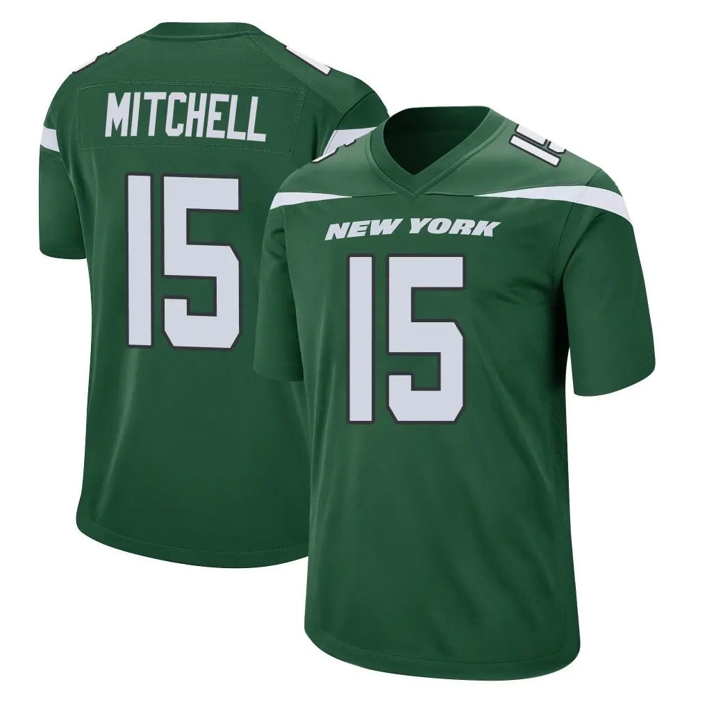 NY.Jets #15 Adonai Mitchell Player Green Home Game Edoa Stitched Jerseys