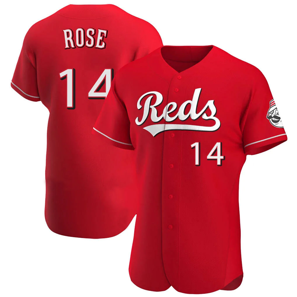 C.Reds #14 Pete Rose Player Red Limited Elite Home Edoa Stitched Jerseys
