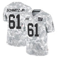 NY.Giants #61 John Michael Schmitz Jr. Player Arctic Camo Salute To Service Limited Game Edoa Stitched Jerseys
