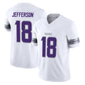 M.Vikings #18 Justin Jefferson Player White Limited Alternate Vapor F.U.S.E. Home Game Edoa Stitched Jerseys