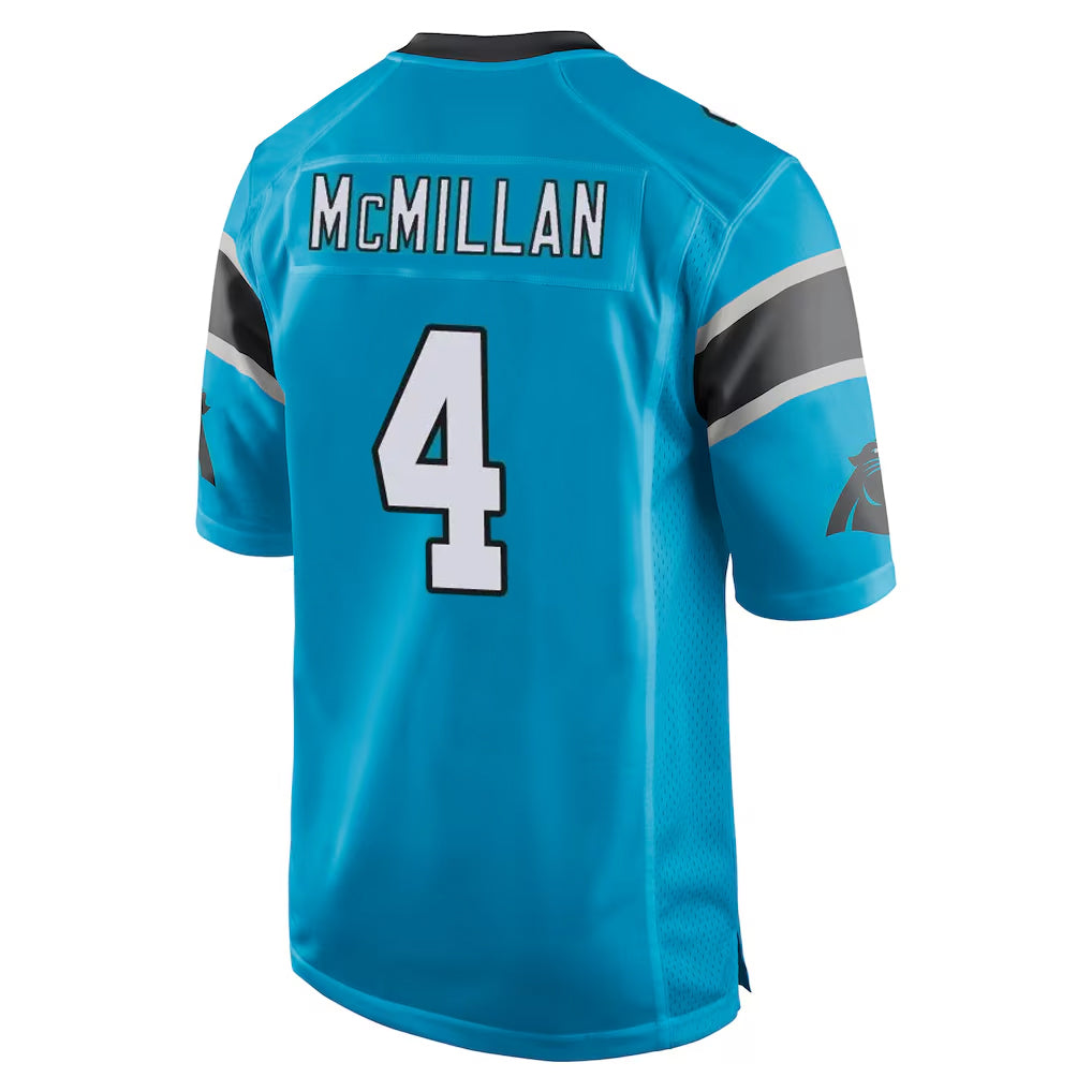 C.Panthers #4 Tetairoa McMillan Player Blue Game Edoa Stitched Jerseys
