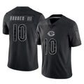 C.Bears #10 Luther Burden III Player Black REFLECTIVE Limited Game Edoa Stitched Jerseys