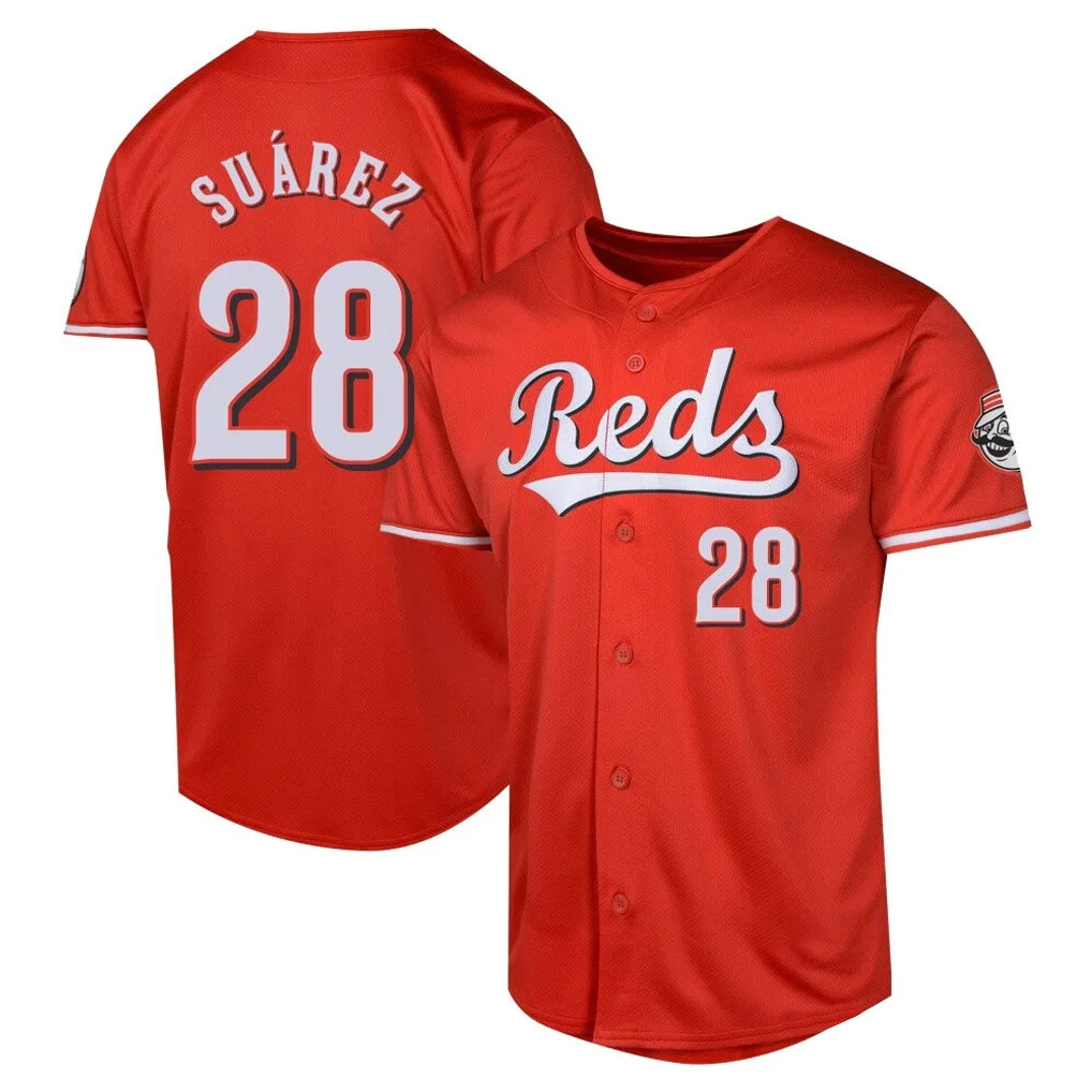 C.Reds #28 Eugenio Su¨¢rez Player Red 2026 City Connect Limited Home Edoa Stitched Jerseys