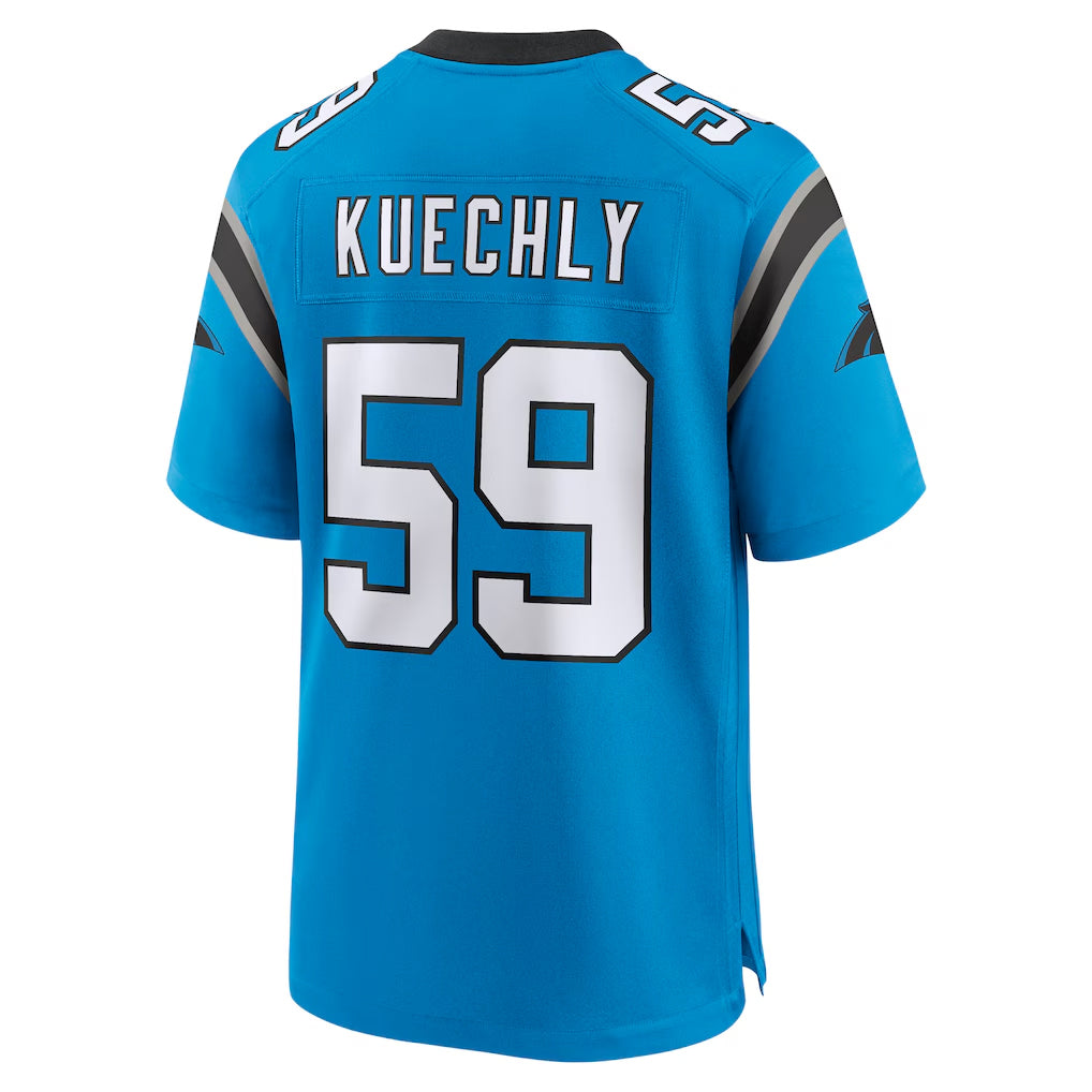 C.Panthers #59 Luke Kuechly Player Blue Home Game Edoa Stitched Jerseys
