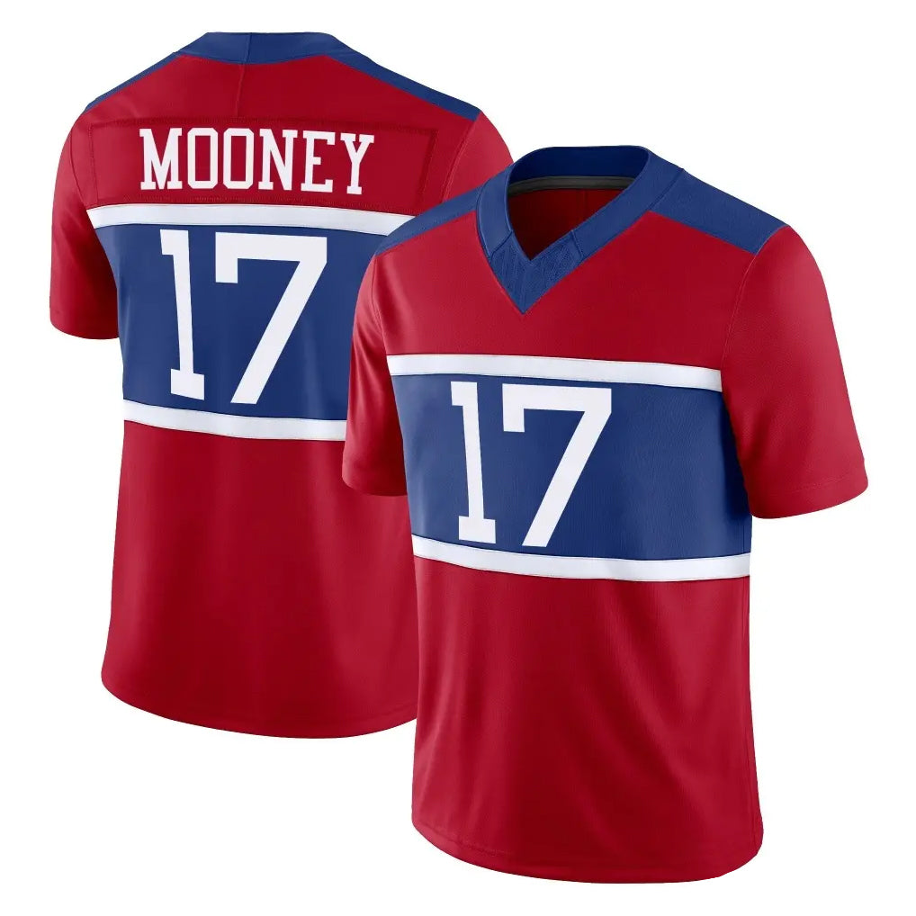 NY.Giants #17 Darnell Mooney Player Red Century Vapor F.U.S.E. Home Game Edoa Stitched Jerseys