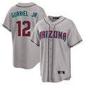A.Diamondbacks #12 Lourdes Gurriel Jr Player Gray Road Home Game Edoa Stitched Jerseys