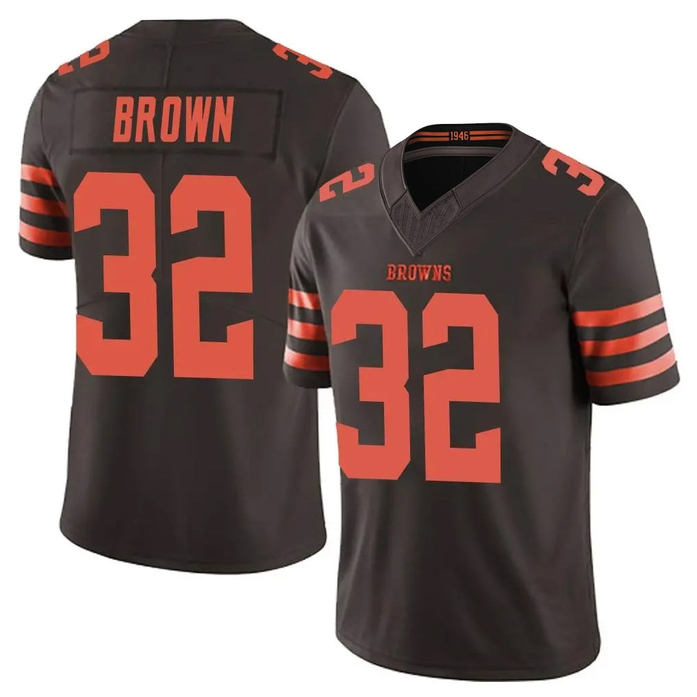 C.Browns #32 Jim Brown Player Brown Limited Vapor F.U.S.E. Alternate Game Edoa Stitched Jerseys
