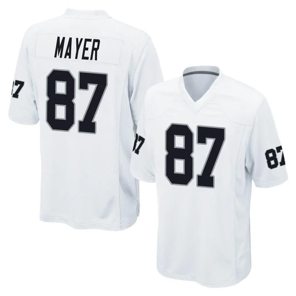 LV.Raiders #87 Michael Mayer Player White Home Game Edoa Stitched Jerseys