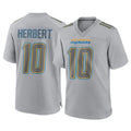 LA.Chargers #10 Justin Herbert Player Gray Atmosphere Fashion Home Game Edoa Stitched Jerseys