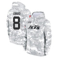 NY.Jets #8 Andre Cisco Player Arctic Camo Salute to Service Pullover Hoodies Limited Game Edoa Stitched Jerseys