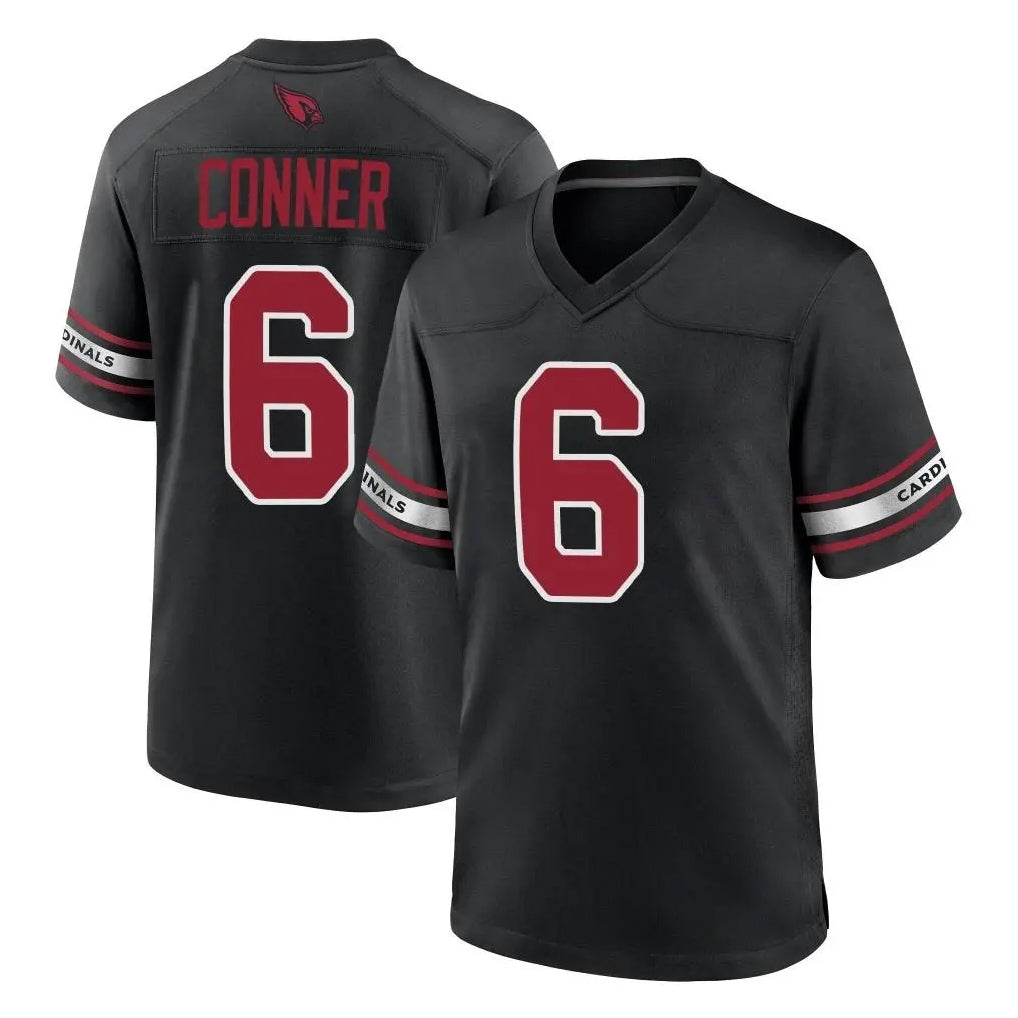 A.Cardinals #6 James Conner Player Black Alternate Game Edoa Stitched Jerseys