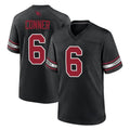 A.Cardinals #6 James Conner Player Black Alternate Game Edoa Stitched Jerseys