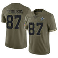 D.Cowboys #87 Jake Ferguson Player Olive Salute to Service Limited Game Edoa Stitched Jerseys