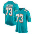 M.Dolphins #73 Austin Jackson Player Aqua Home Game Edoa Stitched Jerseys
