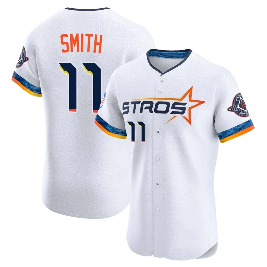 H.Astros #11 Cam Smith Player White City Connect Limited Elite Home Edoa Stitched Jerseys