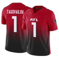 A.Falcons #1 Tua Tagovailoa Player Red Vapor F.U.S.E. Limited Home Game Edoa Stitched Jerseys