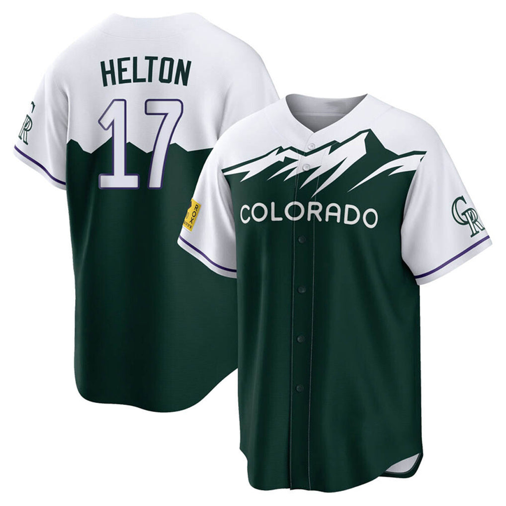 C.Rockies #17 Todd Helton Player Green City Connect Home Game Edoa Stitched Jerseys