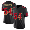 SF.49ers #54 Fred Warner Player Black Limited Rivalries Collection Home Game Edoa Stitched Jerseys