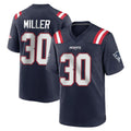 NE.Patriots #30 Jam Miller Player Navy Home Game Edoa Stitched Jerseys