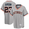D.Tigers #23 Kirk Gibson Player Gray Cooperstown T-shirt Home Game Edoa Stitched Jerseys