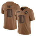 W.Commanders #10 Tress Way Player Brown Limited Salute To Service Home Game Edoa Stitched Jerseys