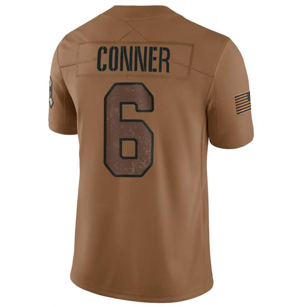 A.Cardinals #6 James Conner Player Brown Limited Salute To Service Game Edoa Stitched Jerseys