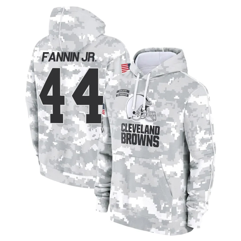 C.Browns #44 Harold Fannin Jr. Player Arctic Camo Salute to Service Hoodies Limited Game Edoa Stitched Jerseys