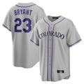 C.Rockies #23 Kris Bryant Player Gray Game Home Edoa Stitched Jerseys