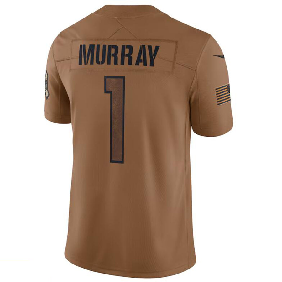 A.Cardinals #1 Kyler Murray Player Brown Limited Salute To Service Game Edoa Stitched Jerseys