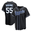 KC.Royals #55 Cole Ragans Player Black Carbon Fashion Home Game Edoa Stitched Jerseys