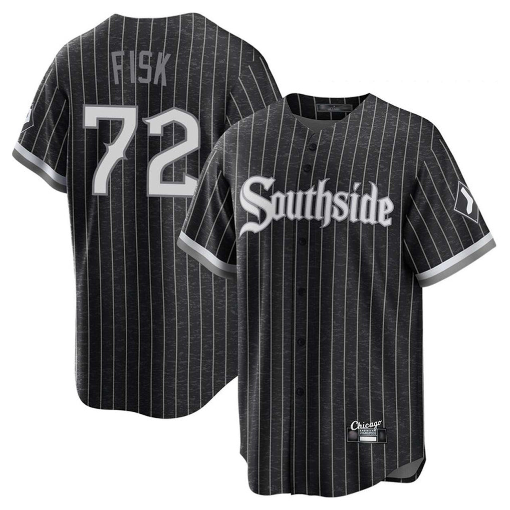 C.White Sox #72 Carlton Fisk Player Black City Connect Home Game Edoa Stitched Jerseys