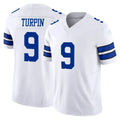 D.Cowboys #9 KaVontae Turpin Player White Limited Vapor F.U.S.E. Home Game Edoa Stitched Jerseys