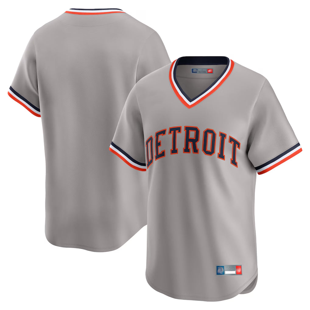 D.Tigers ## Tigers Blank Player Gray Cooperstown T-shirt Home Game Edoa Stitched Jerseys