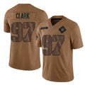 D.Cowboys #97 Kenny Clark Player Brown Salute to Service Limited Home Game Edoa Stitched Jerseys