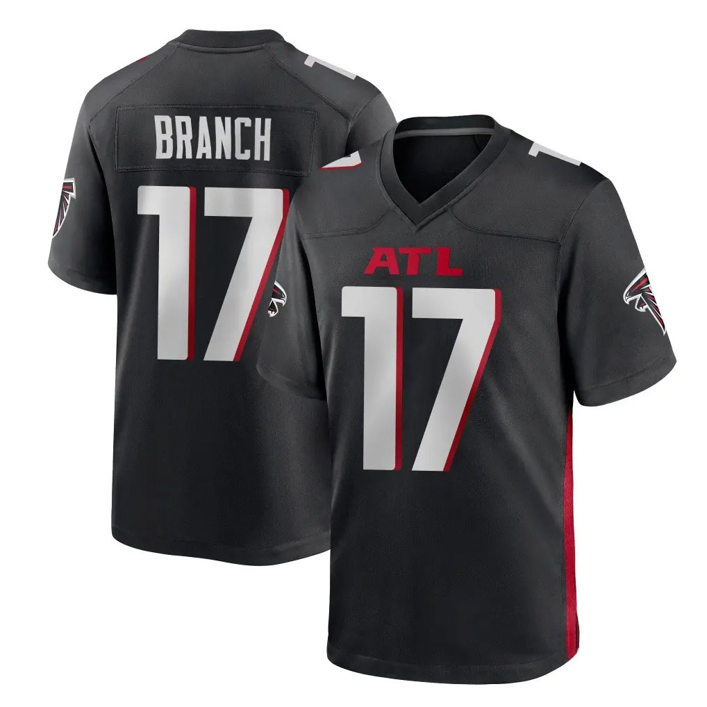 A.Falcons #17 Zachariah Branch Player Black Home Game Edoa Stitched Jerseys