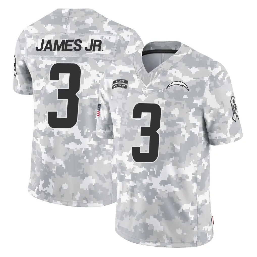 LA.Chargers #3 Derwin James Jr. Player Arctic Camo Salute To Service Limited Game Edoa Stitched Jerseys
